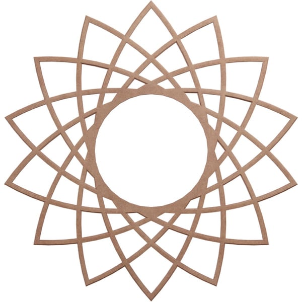 Ekena Millwork Eleanor Wood Fretwork Pierced Ceiling Medallion, Wood (Paint Grade), 20"OD x 7 3/4"ID x 3/8"T CMWP20X20X0375EAMF - main
